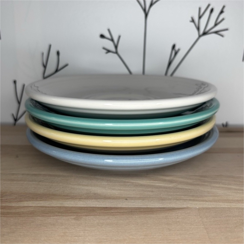Fiesta Homer Laughlin Ceramic Saucers Set of 4 Made in USA